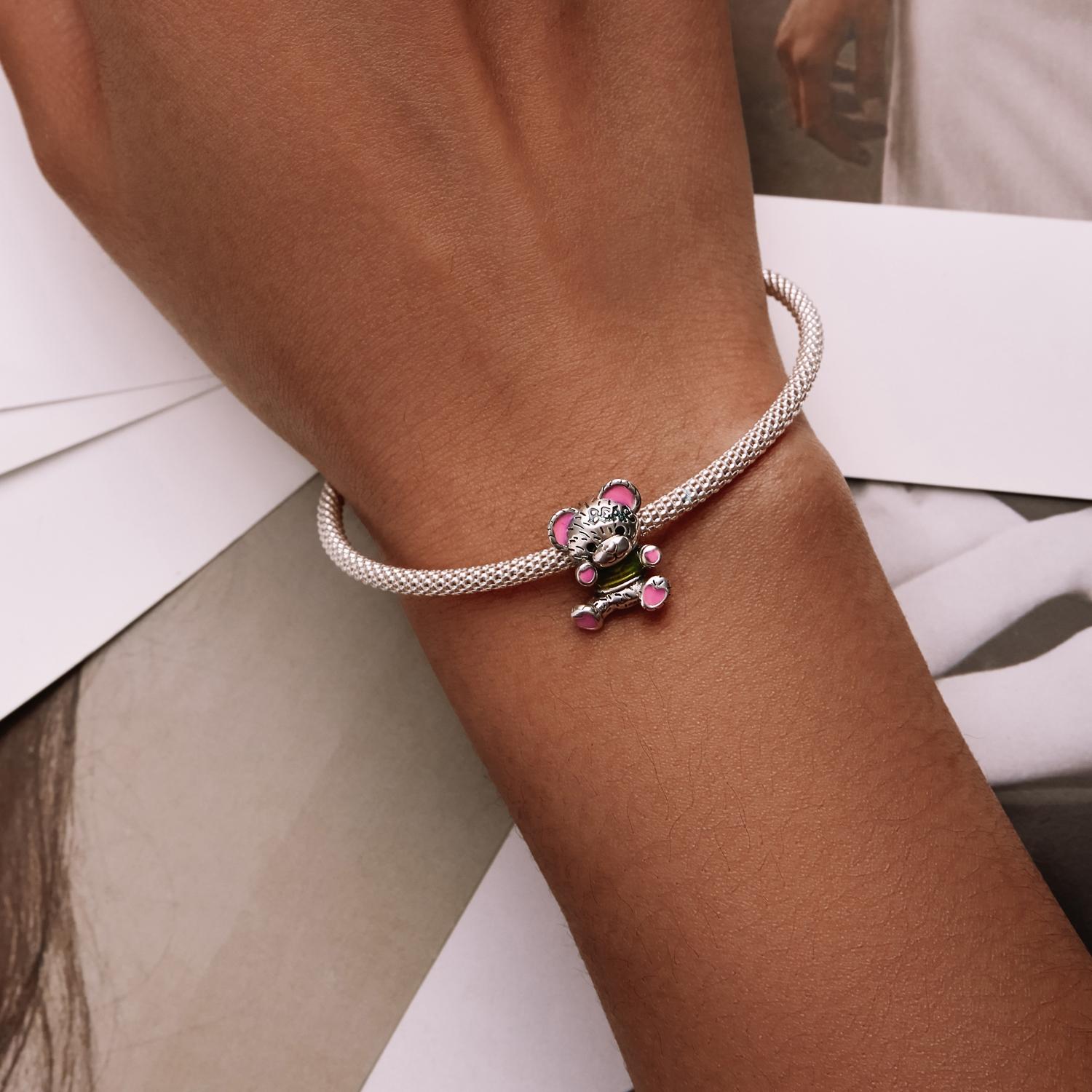 925 Sterling Silver Bear Beads For Diy Bracelets & Necklaces 8
