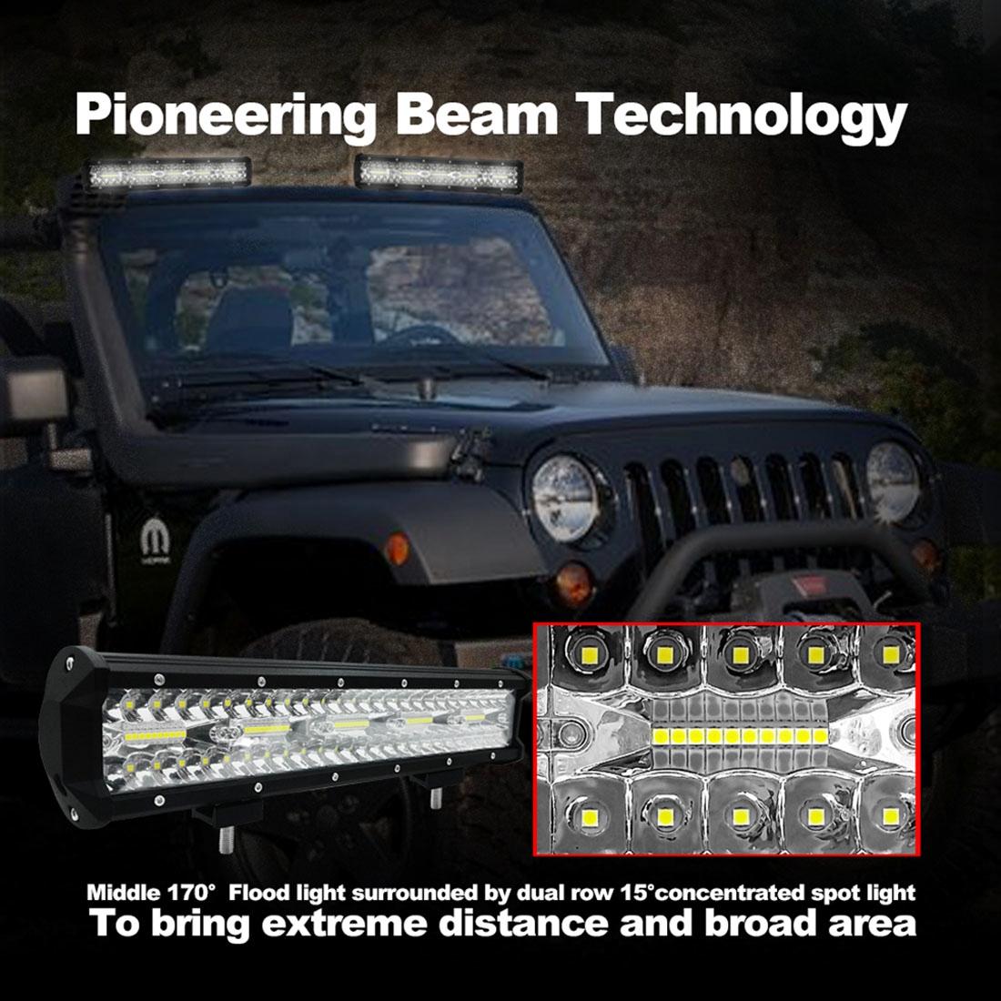 15 Inch 75W 7500Lm 6000K Led Strip Working Refit Off - Road Vehicle Lamp Roof Strip Light 5