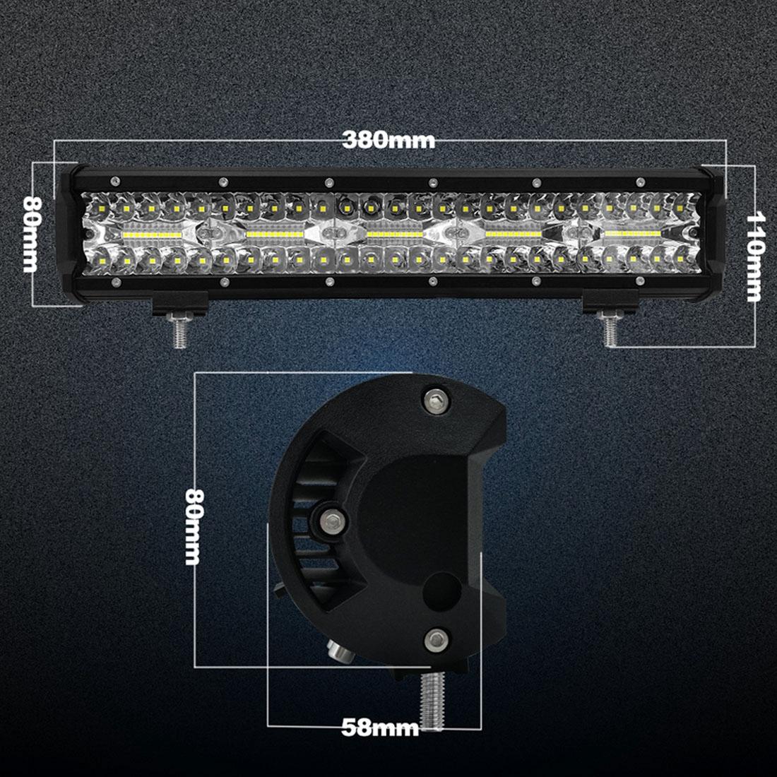 15 Inch 75W 7500Lm 6000K Led Strip Working Refit Off - Road Vehicle Lamp Roof Strip Light 10