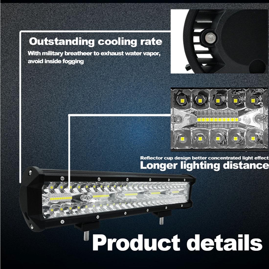 15 Inch 75W 7500Lm 6000K Led Strip Working Refit Off - Road Vehicle Lamp Roof Strip Light 11