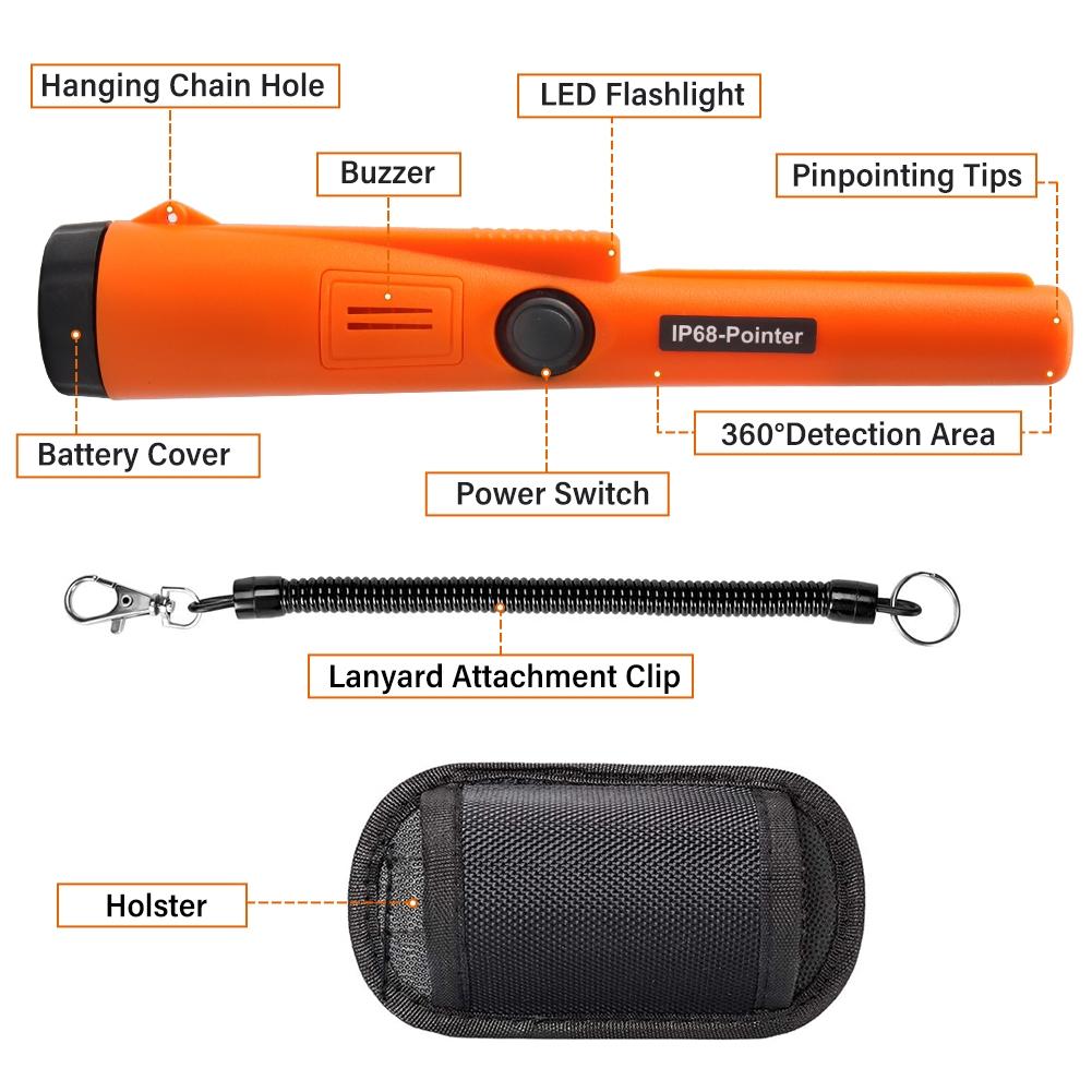 Waterproof Handheld Metal Detector with Positioning Stick - Ip68 3