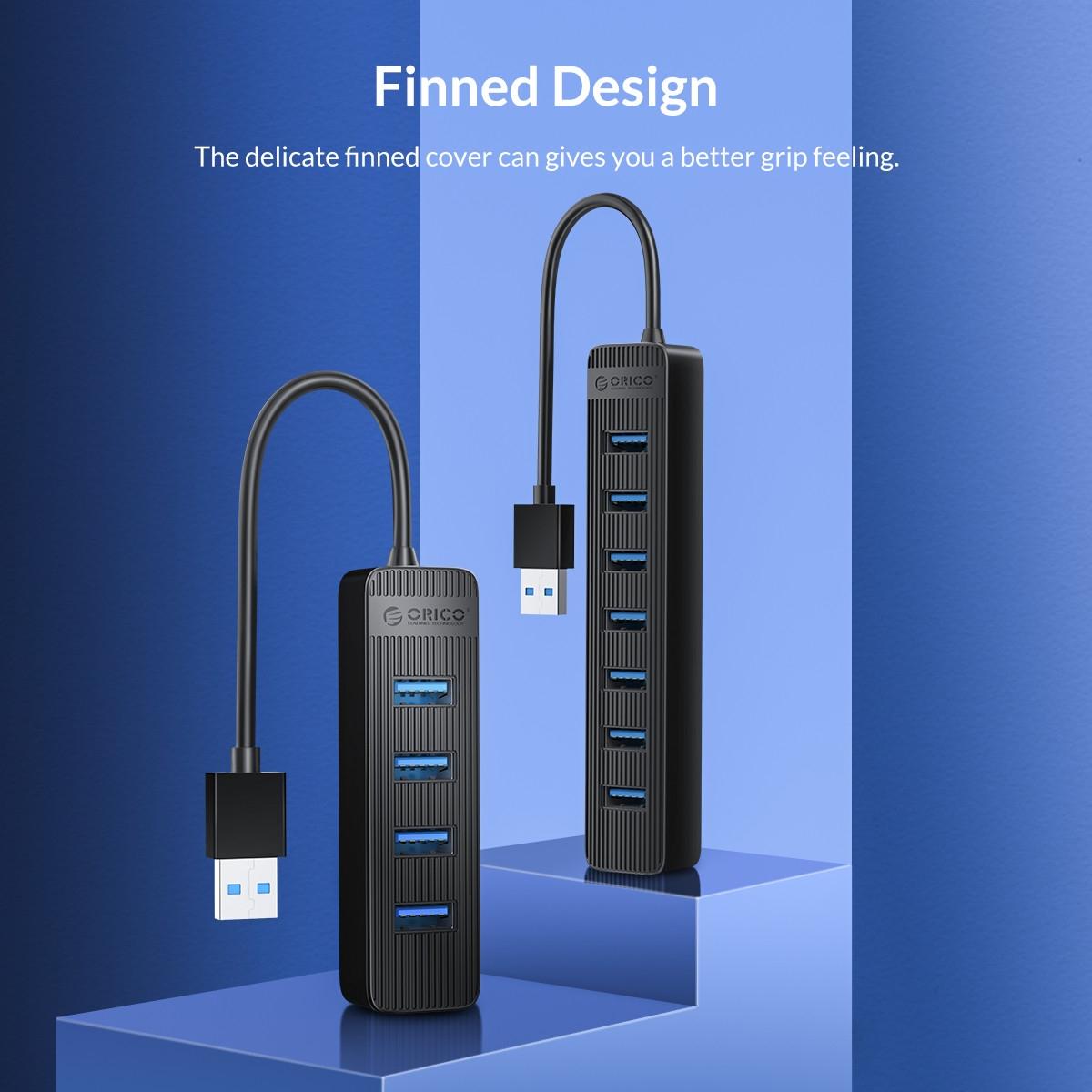 7-Port Usb 3.0 Hub With Black Design 5