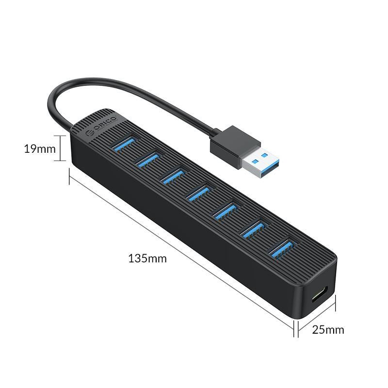 7-Port Usb 3.0 Hub With Black Design 8