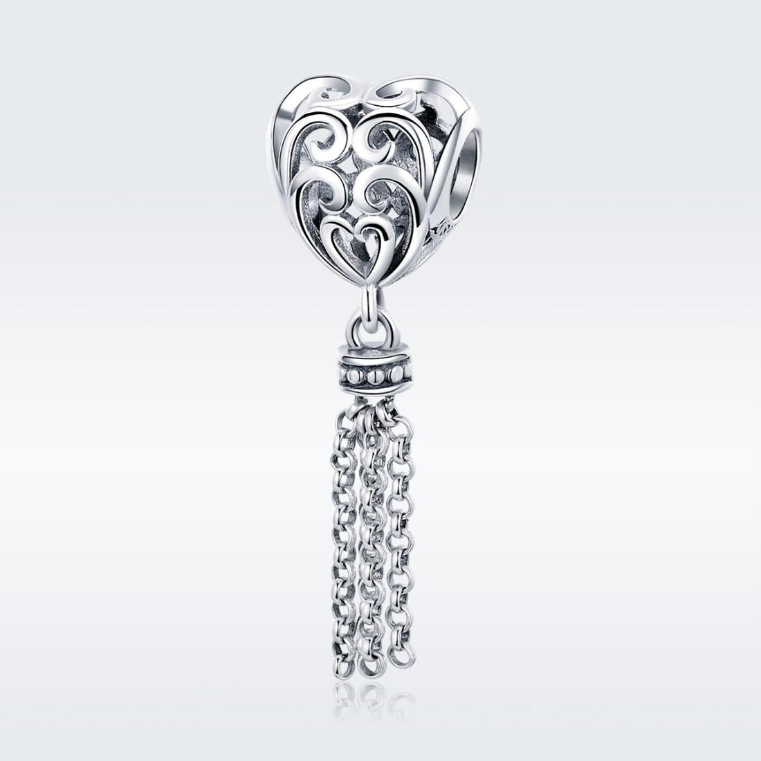 925 Sterling Silver Love Heart Beads 3