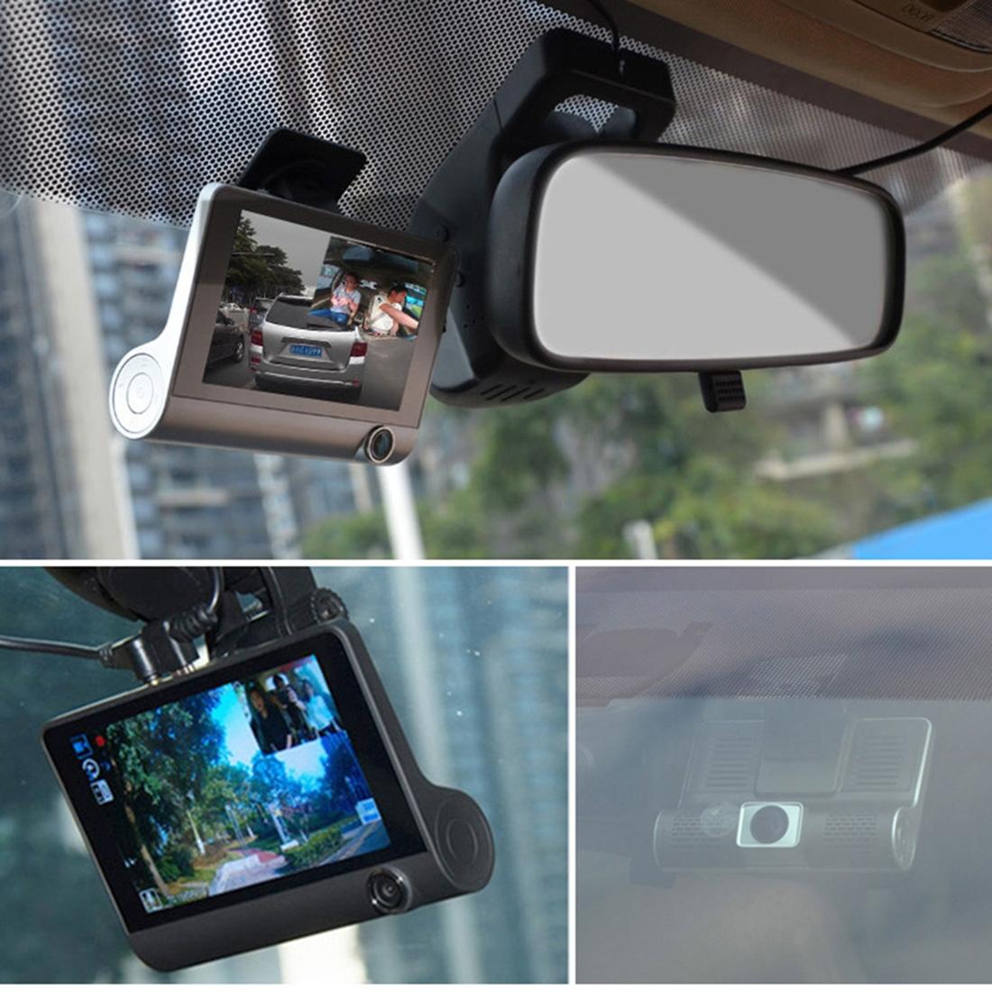 Full Hd 1080p 3-channel Car Dvr with 4 Ips Screen 5mp Camera and 170 Degree Wide Angle 6