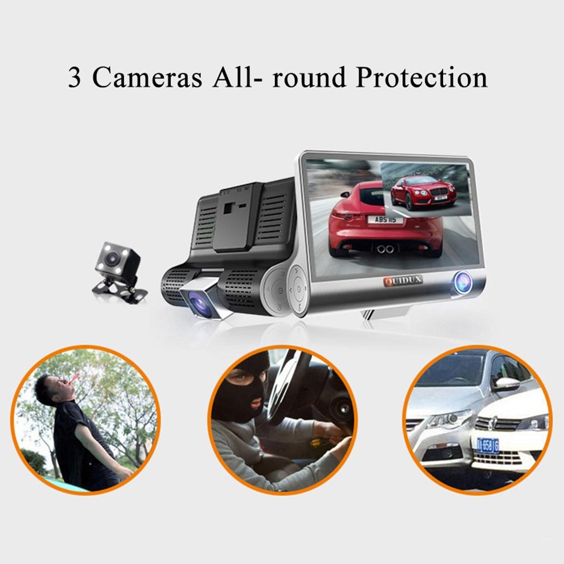 Full Hd 1080p 3-channel Car Dvr with 4 Ips Screen 5mp Camera and 170 Degree Wide Angle 13