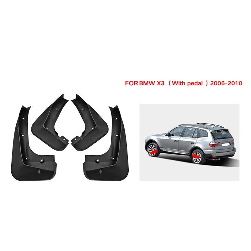 For Bmw X3 2006-2010 4Pcs / Set Car Auto Soft Plastic Splash Flaps Fender Guard With Pedal 3