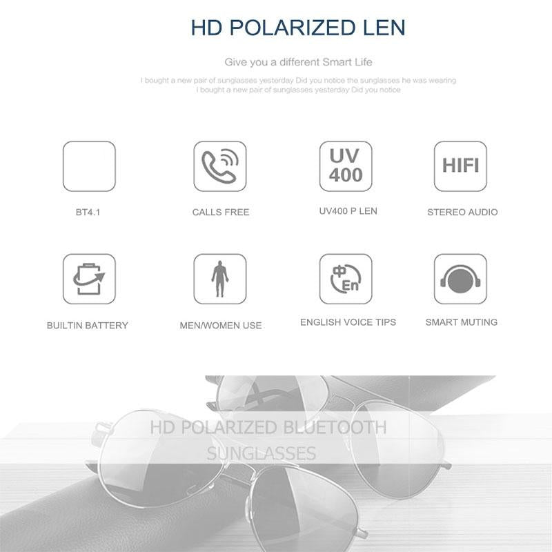 Wireless Bluetooth Sunglasses with Music Earphones and Mic 10