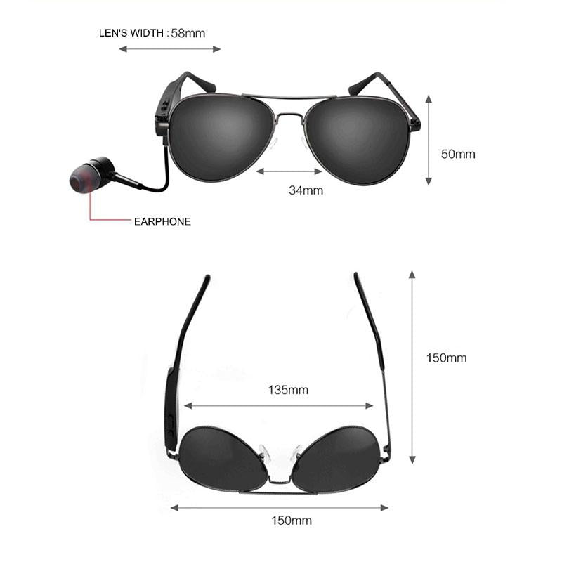 Wireless Bluetooth Sunglasses with Music Earphones and Mic 11