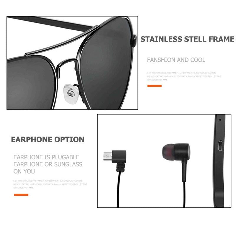 Wireless Bluetooth Sunglasses with Music Earphones and Mic 12