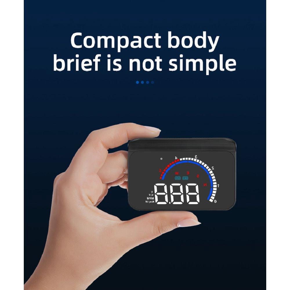 Hud Car Display Overspeed Speed Temp Alarm Obd2 + Gps 3