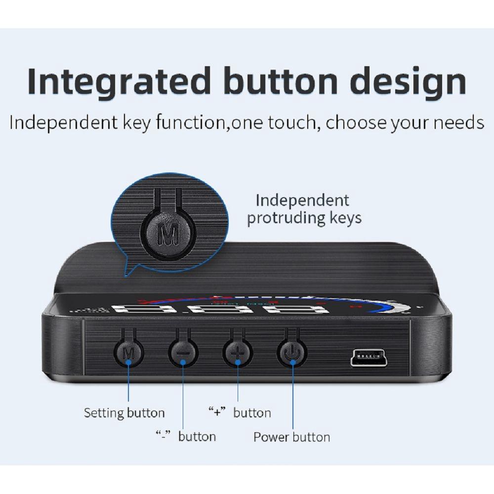 Hud Car Display Overspeed Speed Temp Alarm Obd2 + Gps 5