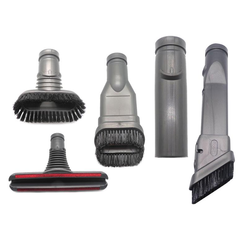 5-in-1 Round Brush Set for Dyson Vacuum Cleaner - Includes Stiff Brush Bed Brush and Connector 3