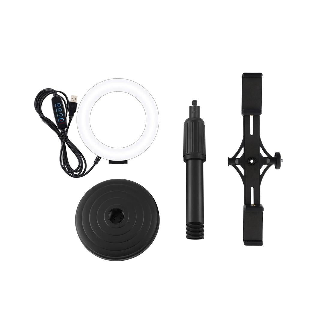 Horizontal Dual Phone Brackets Desktop Ring Light Kit - 4.7 Inch 8