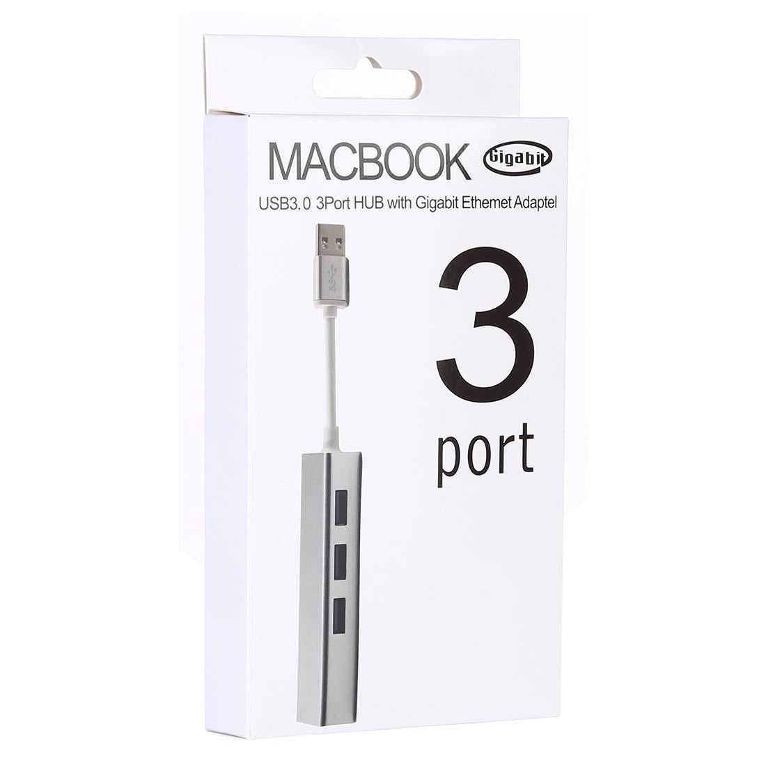 3-Port Usb3.0 Hub + Gigabit Ethernet Adapter 3