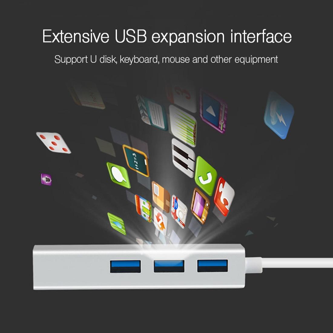 3-Port Usb3.0 Hub + Gigabit Ethernet Adapter 4