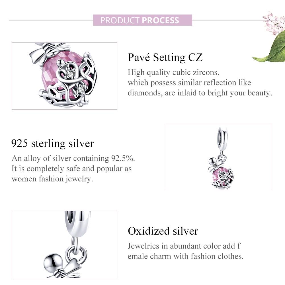 925 Sterling Silver Perfume Bottle Pendant For Diy Bracelets & Necklaces 6