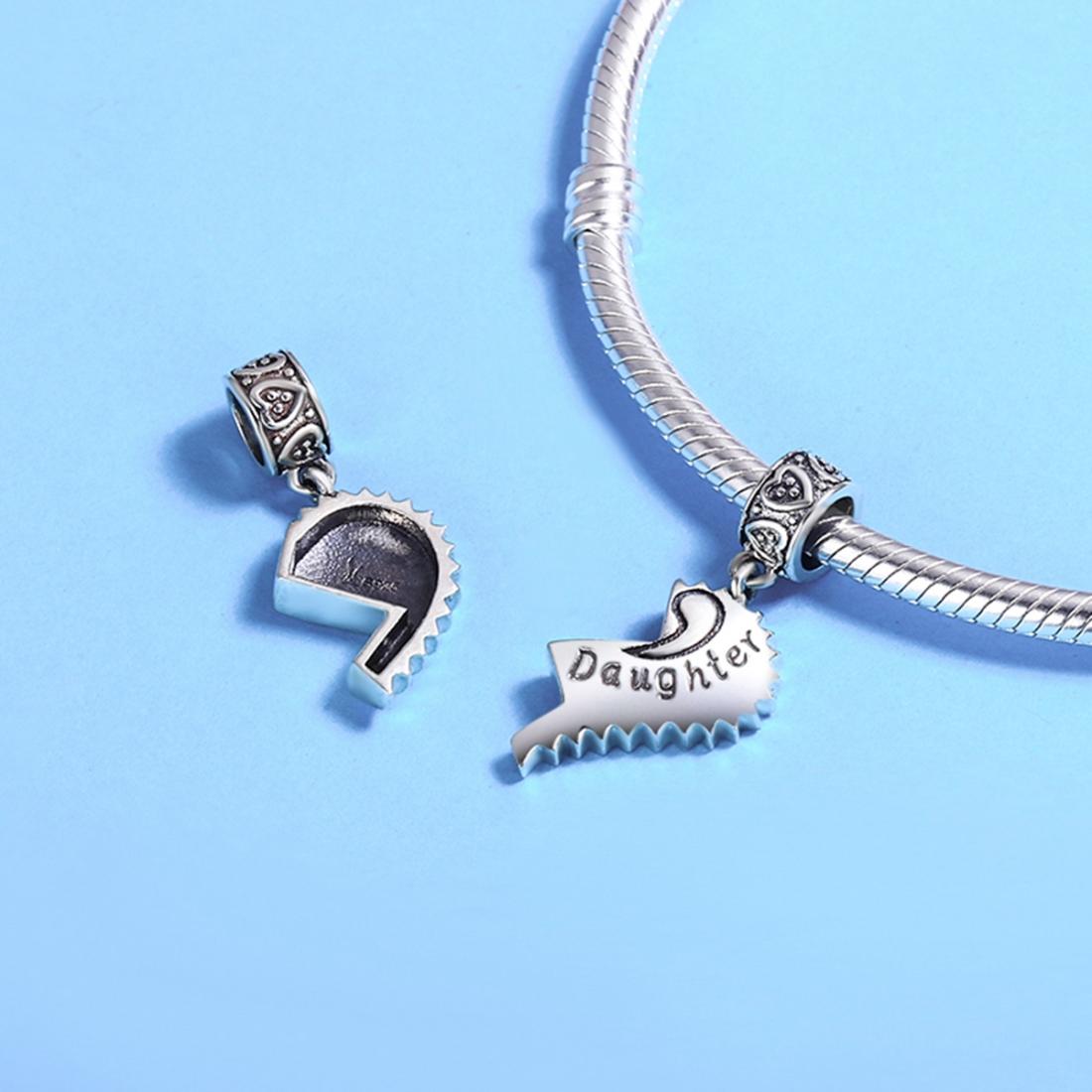 925 Sterling Silver Simple Heart Shaped Bracelet 7