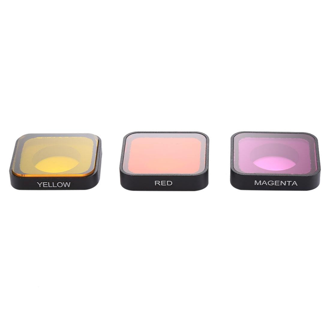 3-in-1 Snap-on Lens Filter for Gopro Hero6 / 5 - Red Yellow Purple 4