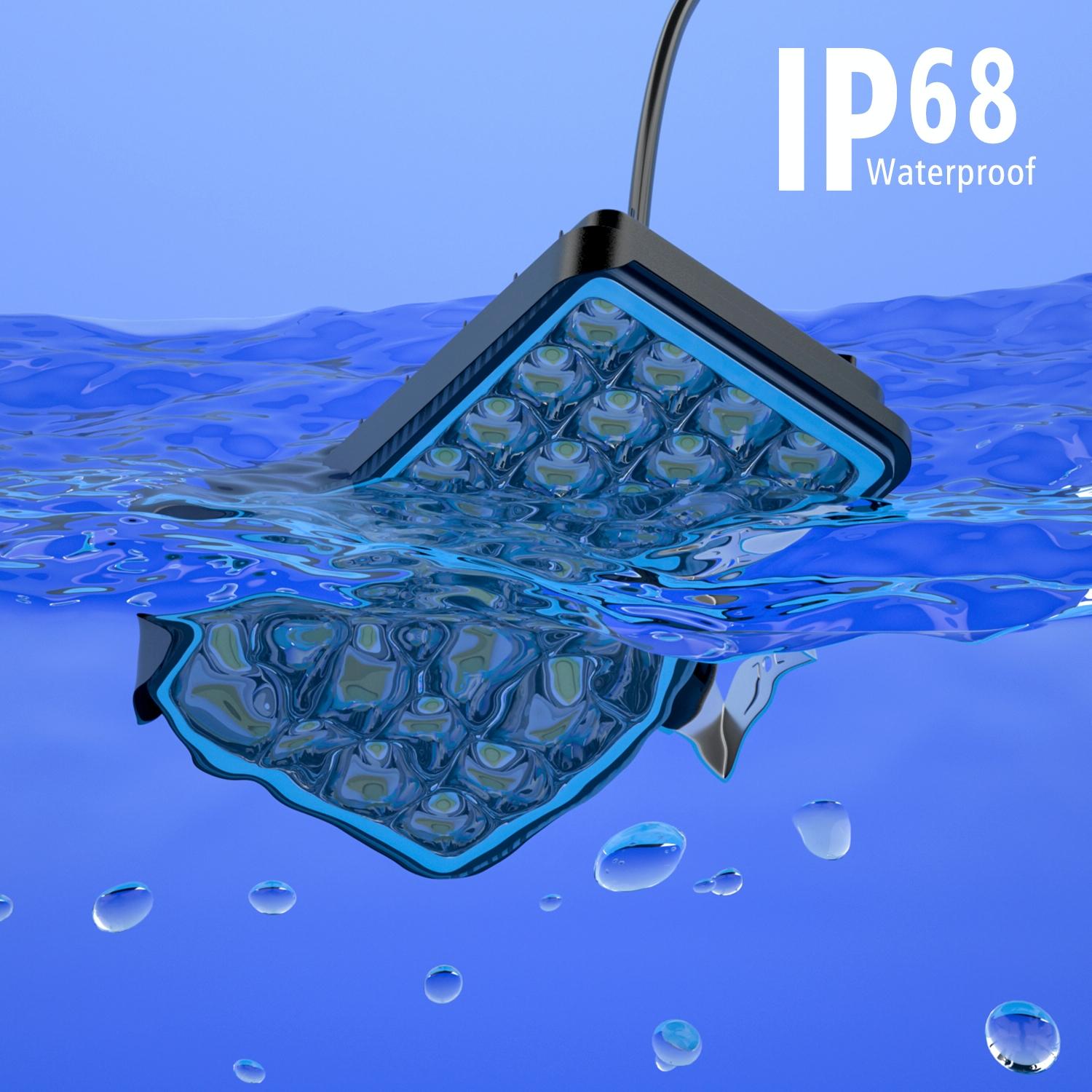 Cs - 1242A1 Car 4 Inch Square 32Leds Highlight Work Light Modified Front Bumper Lamp Spotlight 6