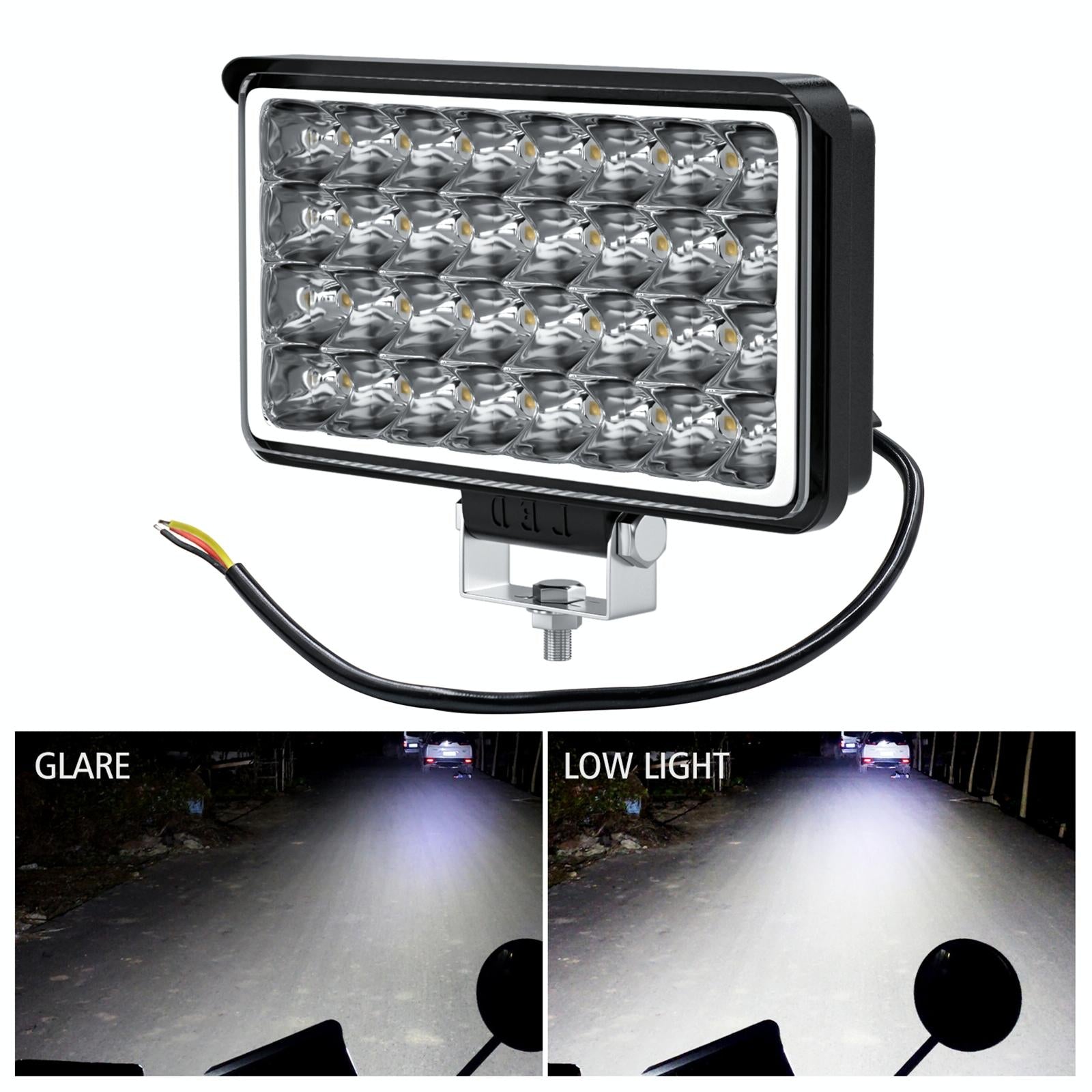 Cs - 1242A1 Car 4 Inch Square 32Leds Highlight Work Light Modified Front Bumper Lamp Spotlight 9
