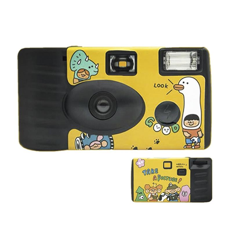 18pcs Sking Retro Film Camera Waterproof Cartoon Decorative Stickers Without Camera 3