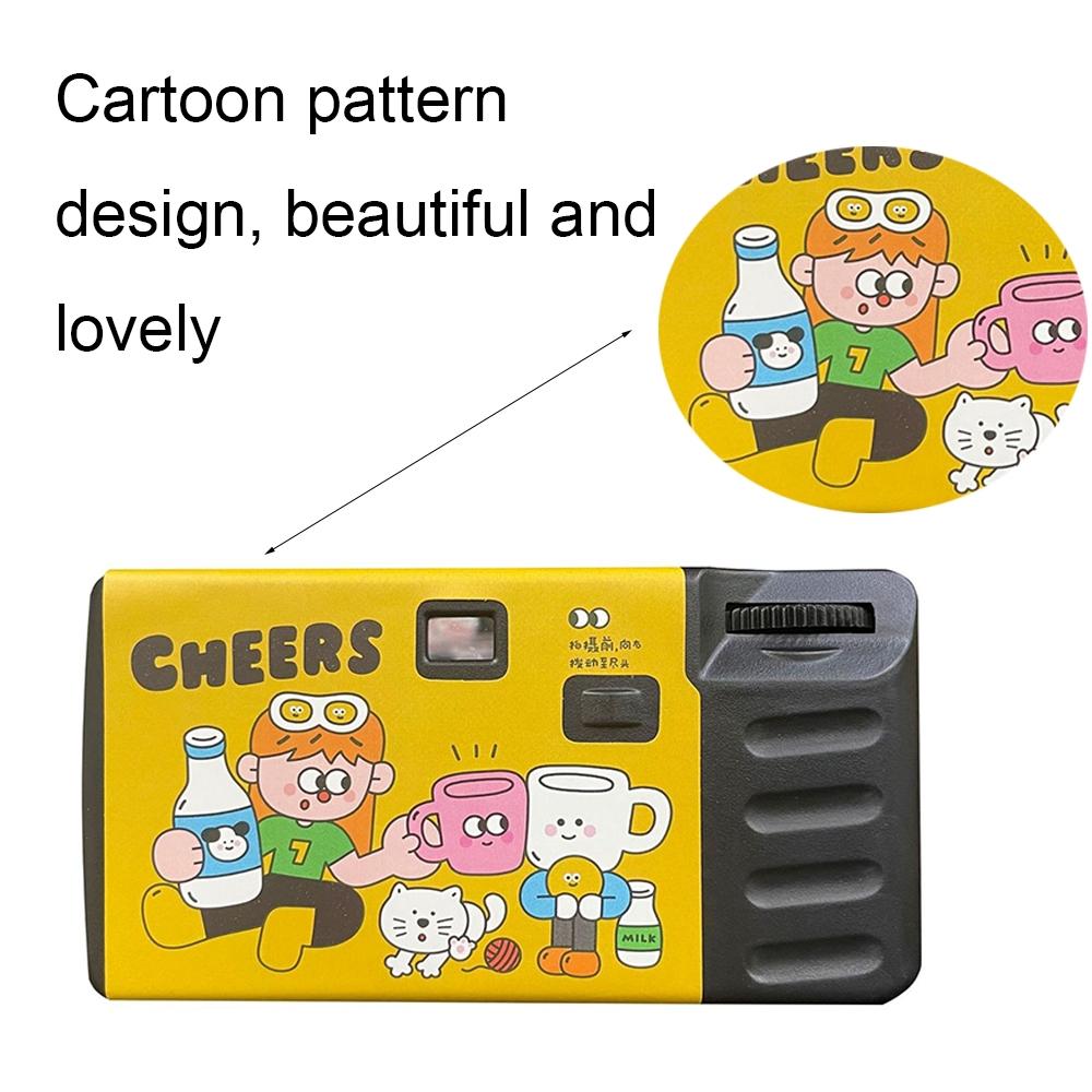 18pcs Sking Retro Film Camera Waterproof Cartoon Decorative Stickers Without Camera 4