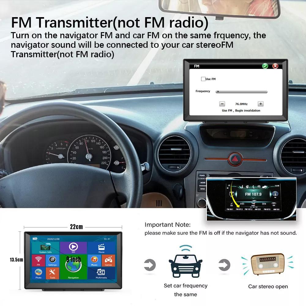 8 Inch Car Gps Navigator - 9 Screen Bluetooth Africa Map - South America Map 9