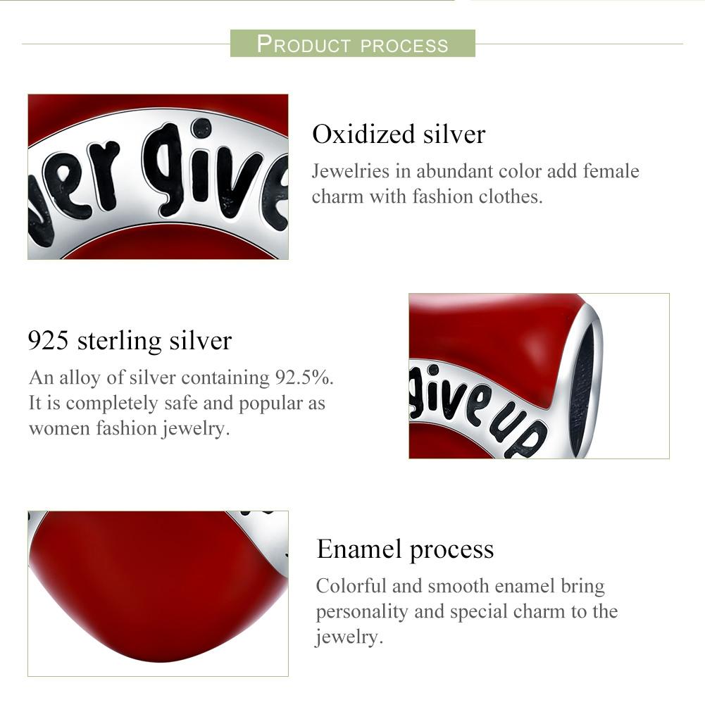 925 Sterling Silver Star Shaped Diamond Beads In Never Give Up 5
