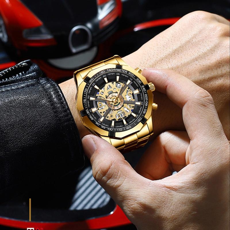 Waterproof Luminous Quartz Watch - Hollowed Design 30m 8