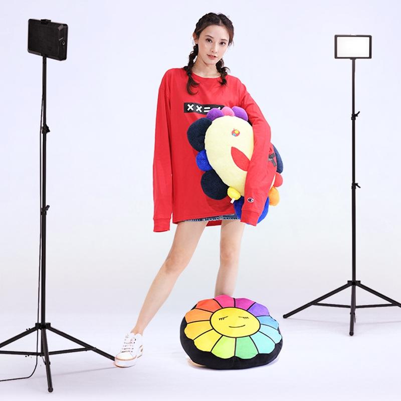 8 Three-colour Temperature Flat-panel Live Fill Light with Bluetooth Remote and 2.1m Bracket 3