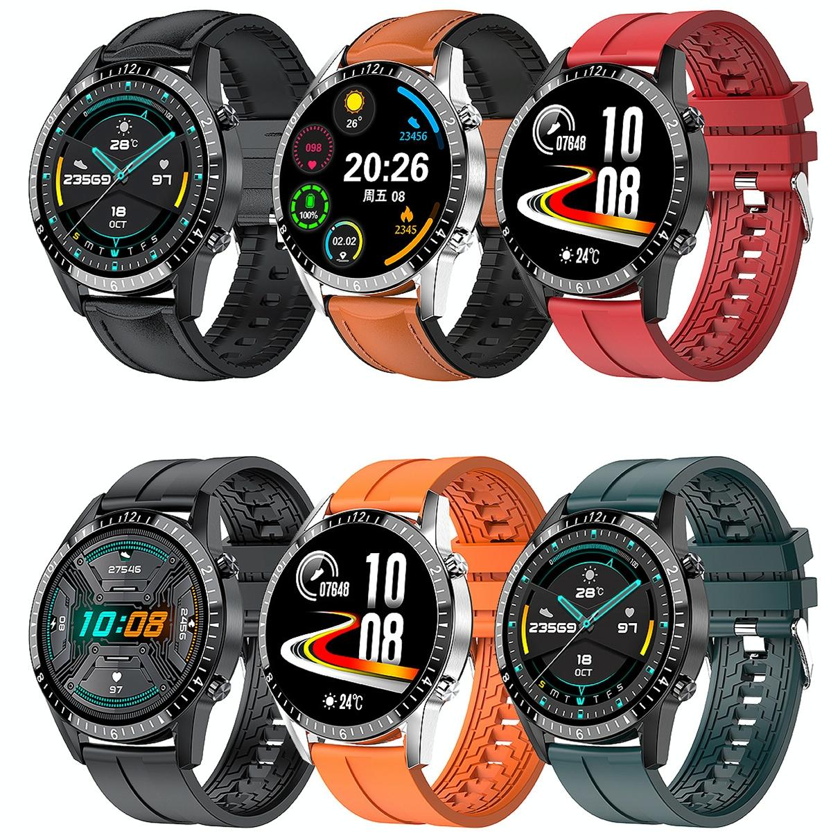 1.3 Inch Heart Rate / Blood Pressure / Blood Oxygen Monitoring Watch - Black Steel 3