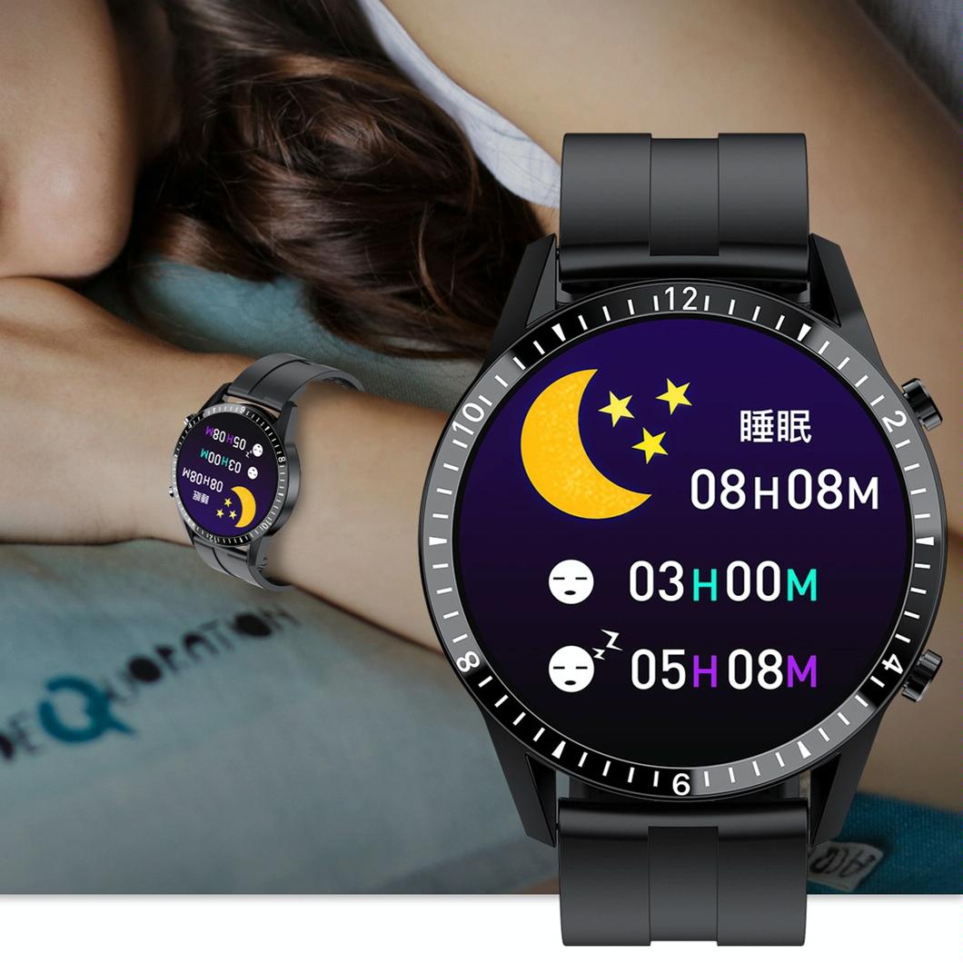 1.3 Inch Heart Rate / Blood Pressure / Blood Oxygen Monitoring Watch - Black Steel 7