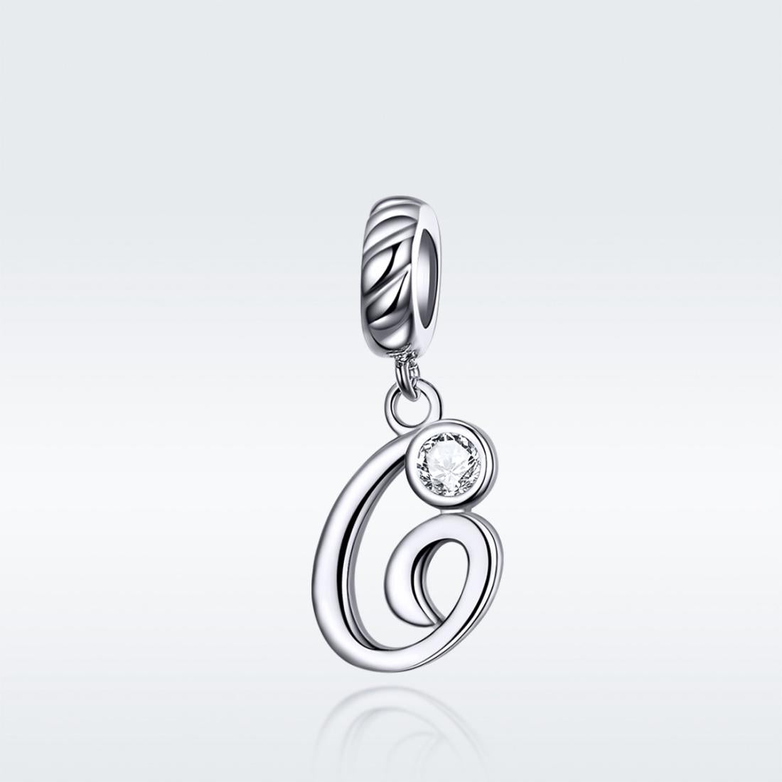 925 Sterling Silver Personalized Letter Pendant For Diy Bracelets & Necklaces Style - G 3