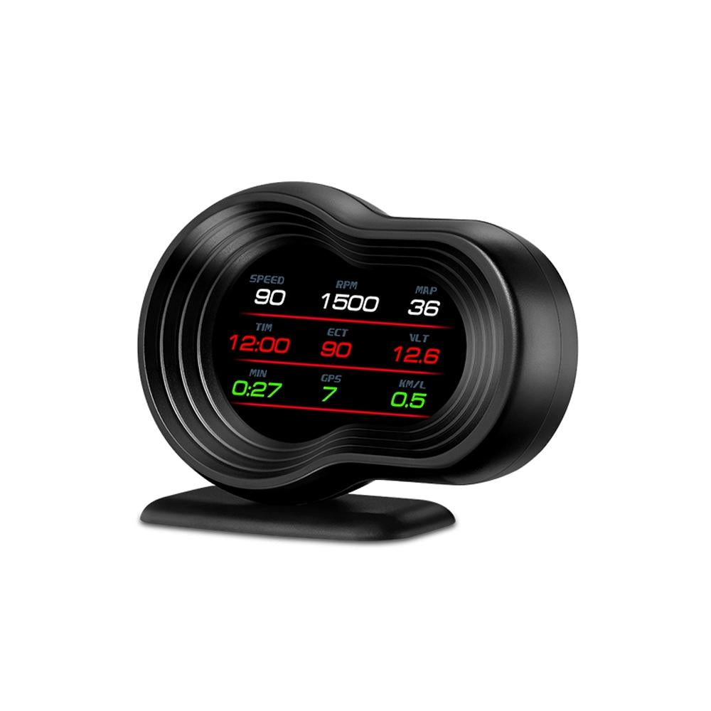 Car Hud Display Speed Water Temp Voltage Obd2 + Gps 3