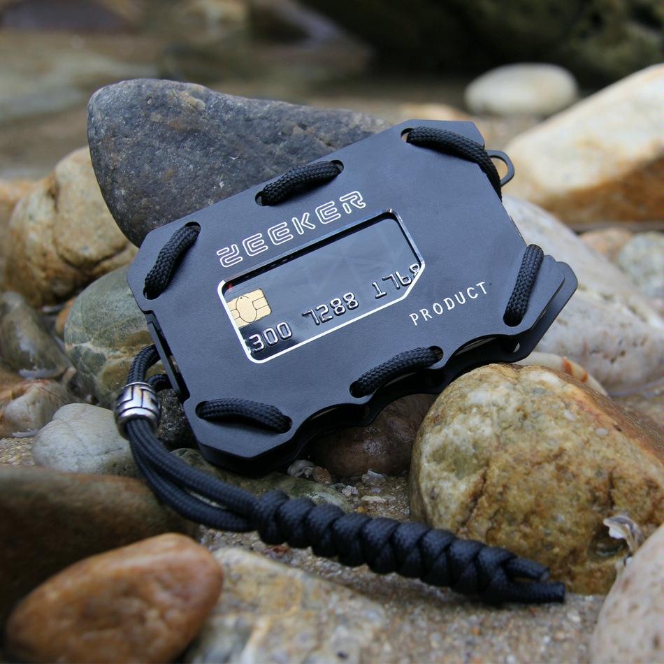 Rfid Metal Card Holder With Bottle Opener Black Brushed Edc Wallet 6