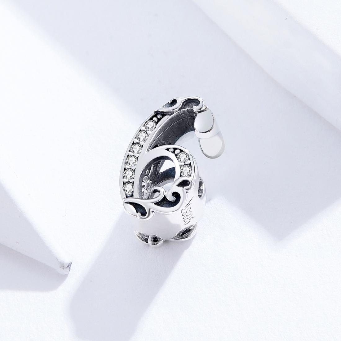 925 Sterling Silver Relief Number Series 0 9 Beads For Diy Bracelets And Necklaces Style - 6 4
