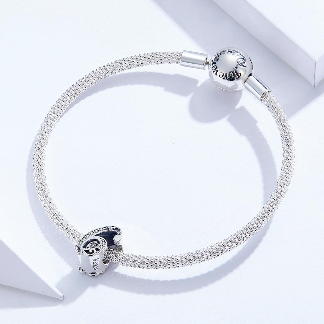 925 Sterling Silver Relief Number Series 0 9 Beads For Diy Bracelets And Necklaces Style - 6 5