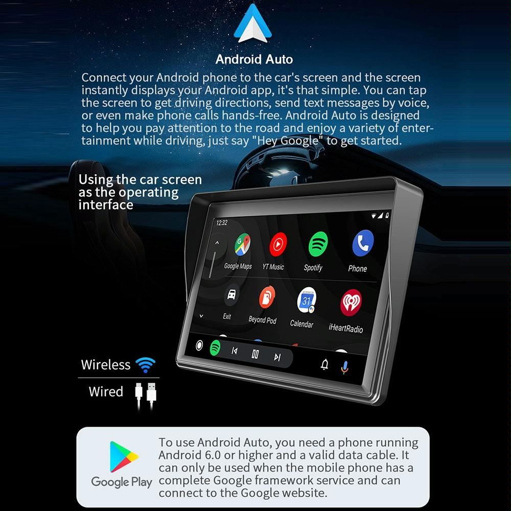 7 Inch Carplay Radio 1080P Touch Screen Mp5 Player 7