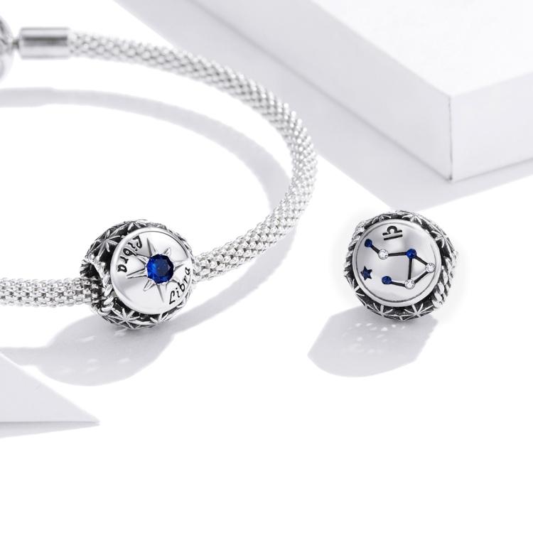 925 Sterling Silver Zodiac Zircon Bead Bracelet / Necklace Set Libra Style - Libra 5