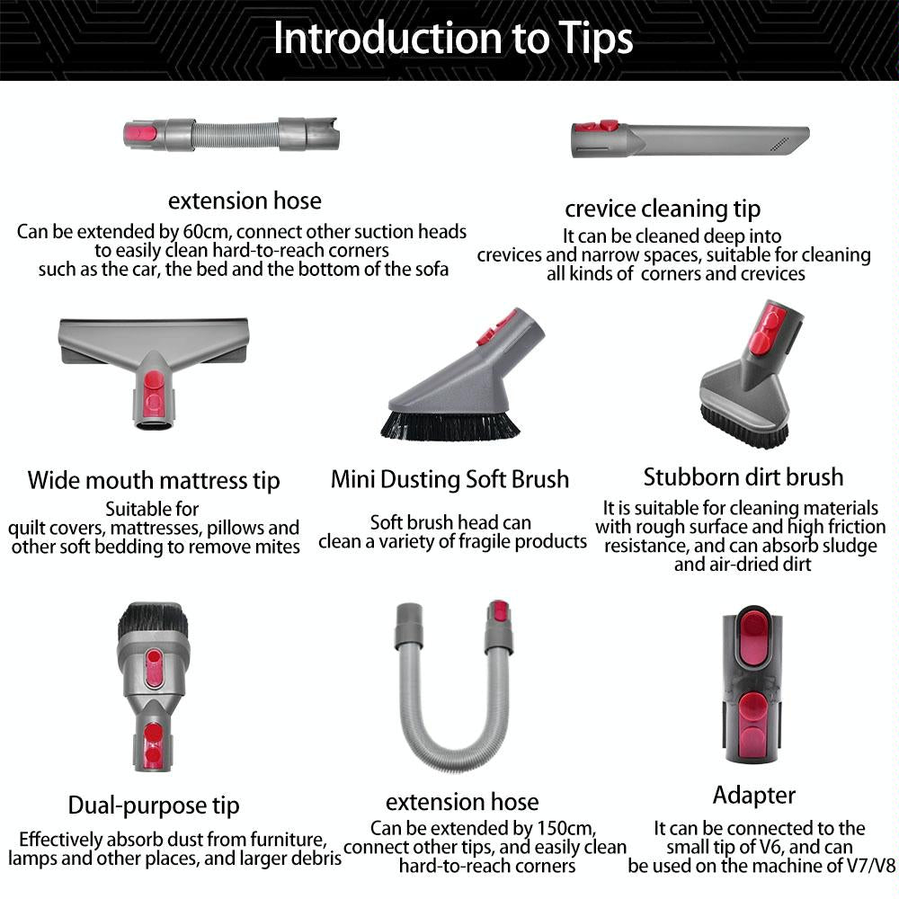 Vacuum Cleaner Hose Set for Dyson V7-v15 4