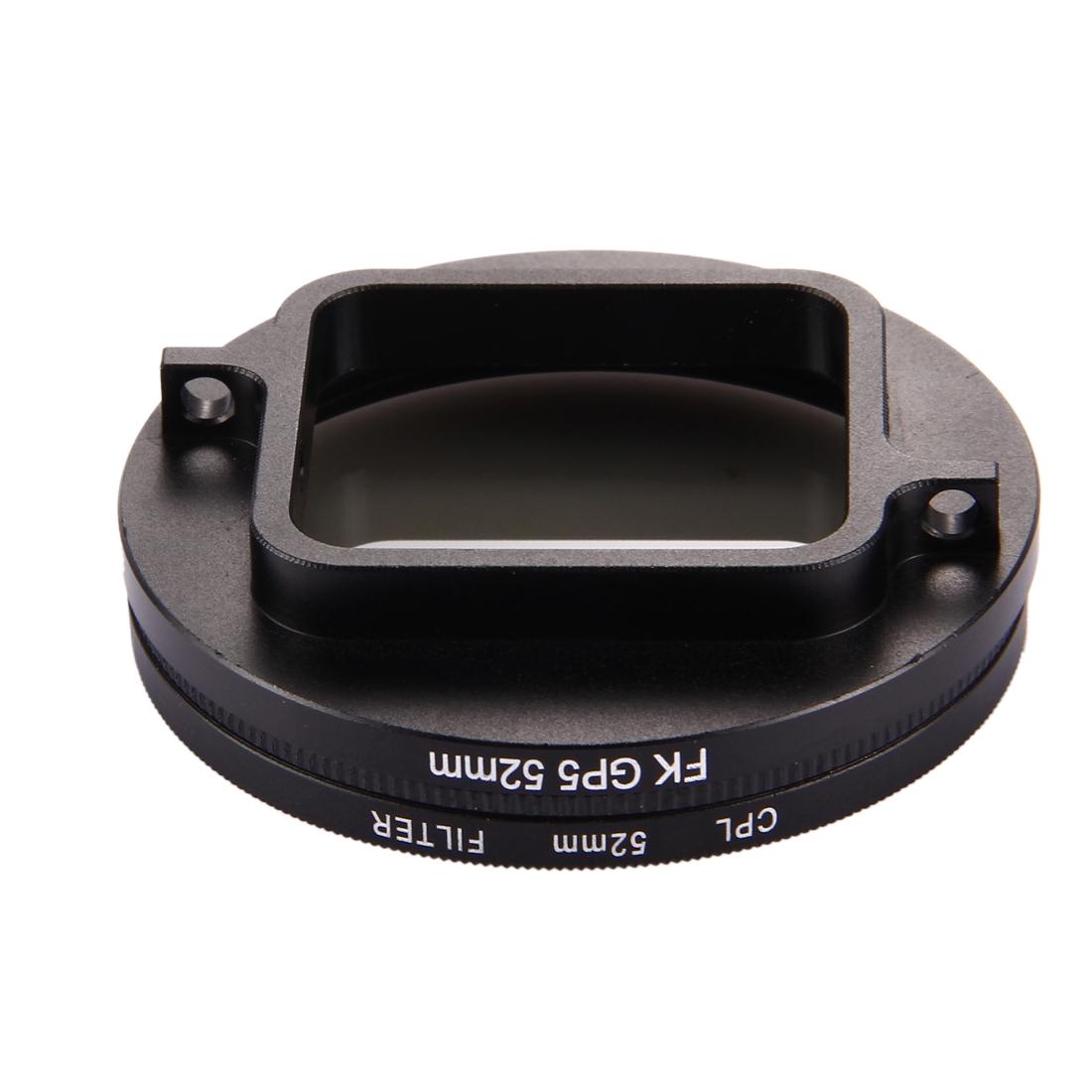 3-in-1 52mm Round Cpl Lens Filter for Gopro Hero7 with Cap 4