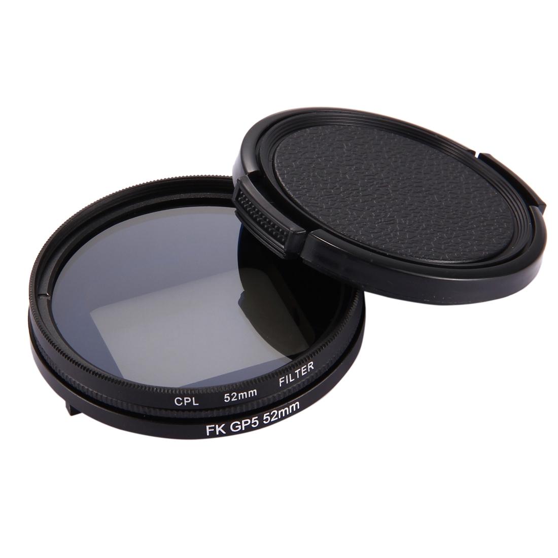 3-in-1 52mm Round Cpl Lens Filter for Gopro Hero7 with Cap 7