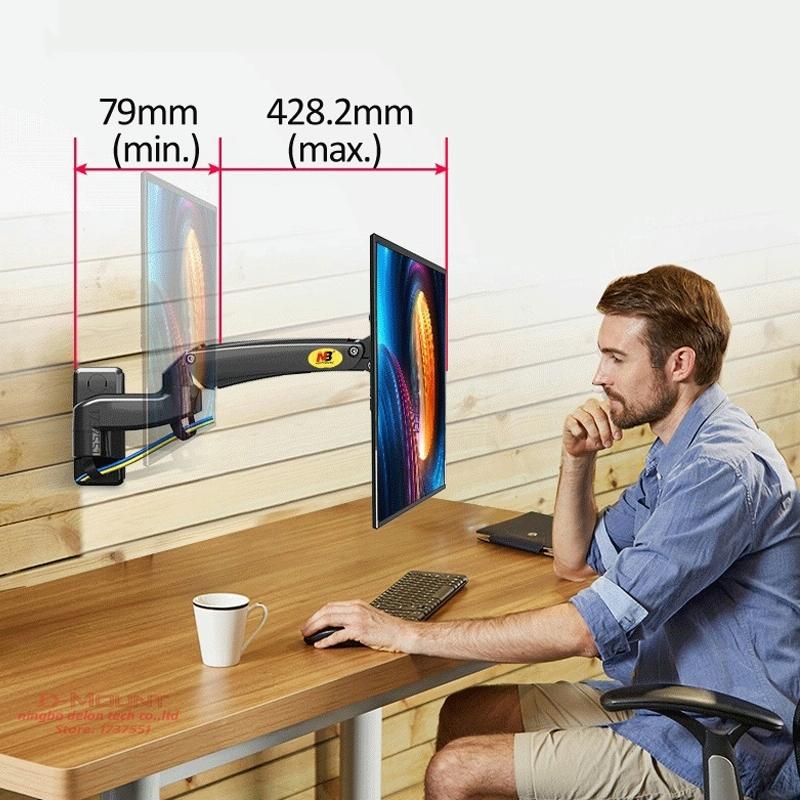 Adjustable Rotating Wall Mount Bracket for Displays 7