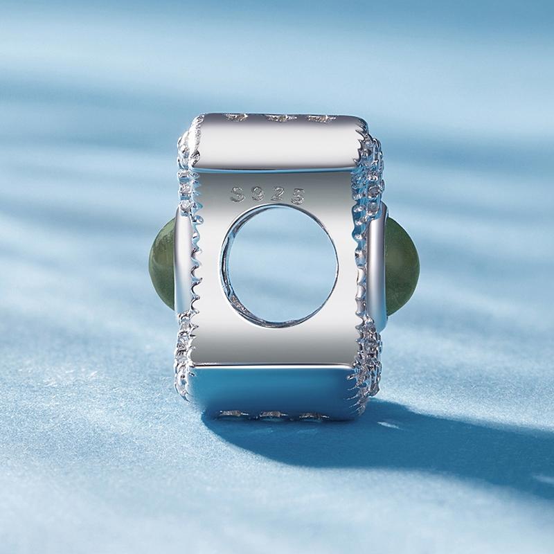 925 Sterling Silver Temperature Sensitive Moon Bead Bracelet 6