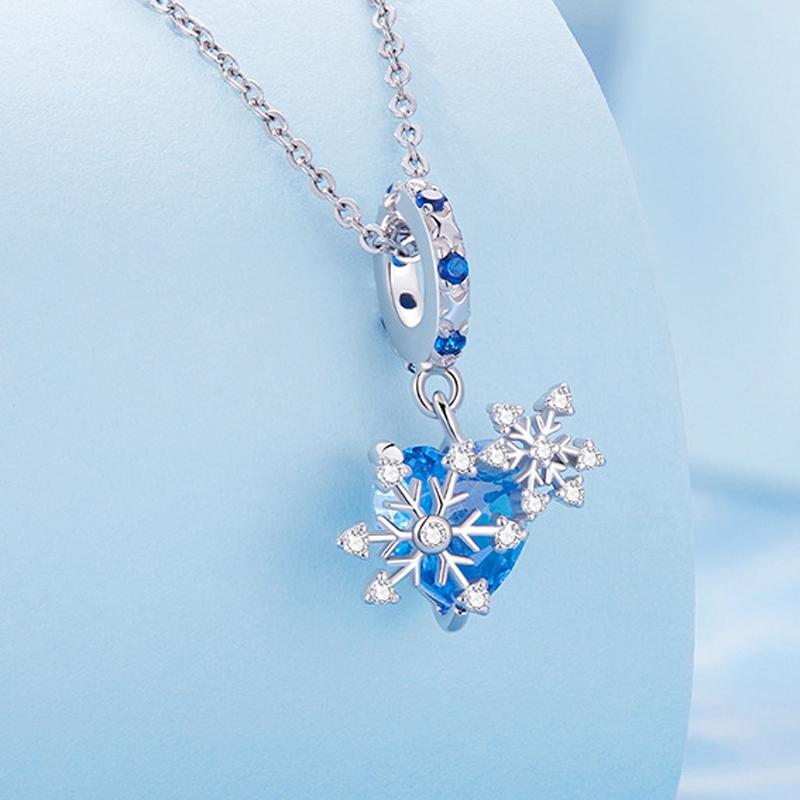 925 Sterling Silver Winter Snowflake Diy Bracelet Bead 5