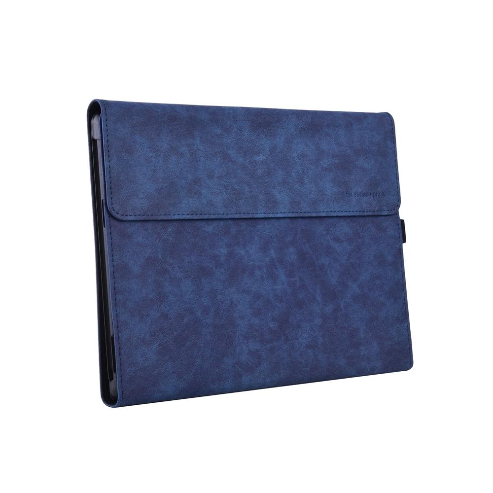 Leather Tablet Case & Power Bag For Microsoft Surface Pro X - 13 Inch Dark Blue 3