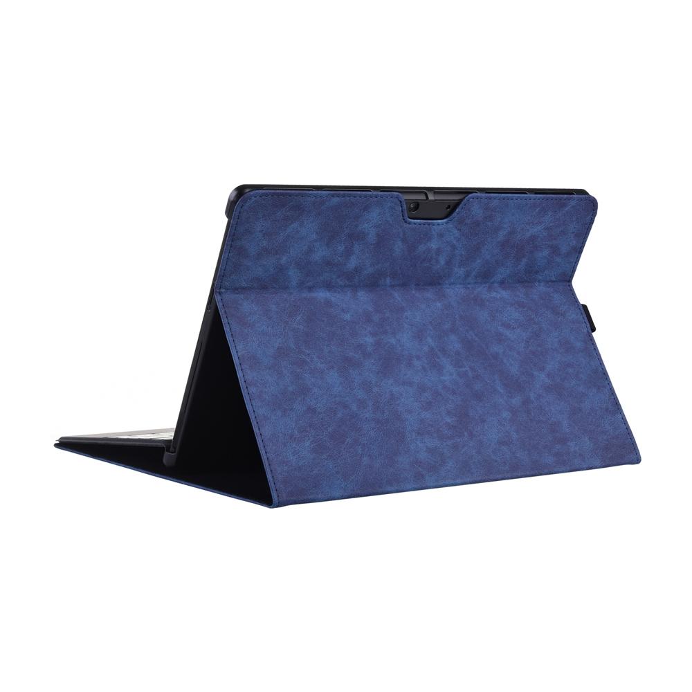 Leather Tablet Case & Power Bag For Microsoft Surface Pro X - 13 Inch Dark Blue 5
