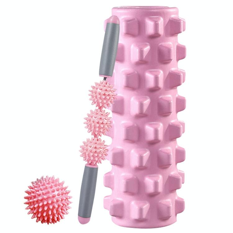3-In-1 Eva Foam Roller Set 45Cm Length Pink Wolf Tooth