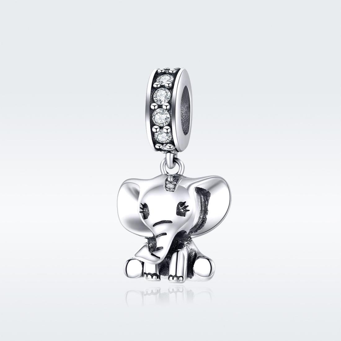 925 Sterling Silver Elephant Pendant For Diy Bracelets 3